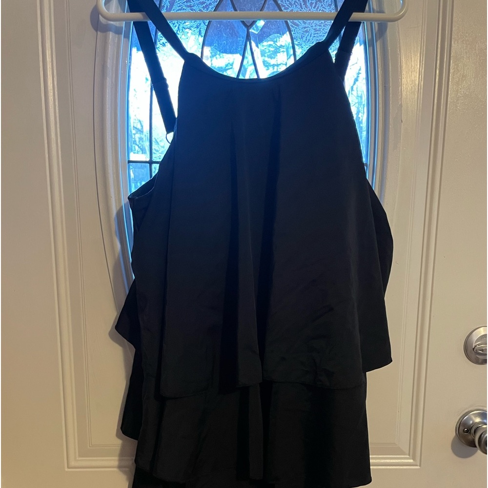 Fit 4 you size 24w black full cut modest stylish &flattering swim dress EUC #79